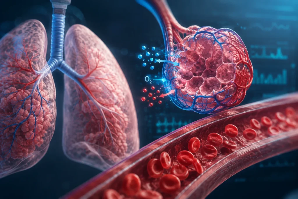 Regulación de las concentraciones de oxígeno y dióxido de carbono en el líquido extracelular